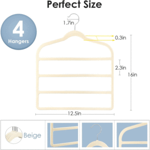 Cintres <span class=keywords><strong>en</strong></span> velours noir à 4 couches rotatifs à 360 ° Cintres <span class=keywords><strong>en</strong></span> <span class=keywords><strong>satin</strong></span> antidérapants durables de 18 pouces avec tissu <span class=keywords><strong>en</strong></span> métal - Product Image 2