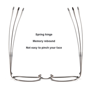 Monture optique carrée simple, anti-lumière bleue, lunettes pour myopes, montures de lunettes haut de gamme ultra-légères en titane pur pour hommes - Product Image 4