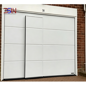 Porte de garage sectionnelle automatique moderne de luxe en aluminium et verre, insonorisée et à isolation thermique, pour maison résidentielle (États-Unis) - Product Image 1