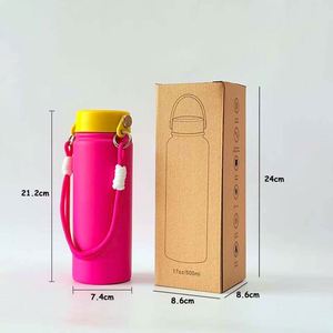 Thermos en acier inoxydable de 32 oz, sans BPA, compatible lave-vaisselle, isolation thermique de 12 à 24 heures, écologique, base en silicone portable - Product Image 1