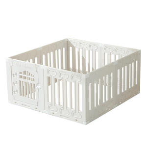 Sıcak satış kapalı evcil hayvan oyun parkı katı desen kalınlaşmış koruyucu küçük köpek kafesi düğme kapatma ev plastik köpek kediler - Product Image 2