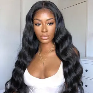 Perruque Lace Closure Wig naturelle 4x4, pour femme, cheveux vierges, couleur au choix, accessoires de coiffure, vente en gros possible