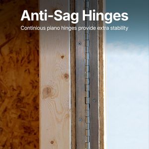 ShedMaster Midcrest - Cobertizo de Almacenamiento de Madera de 12x7.5 Pies, Estilo Clásico con Doble Puerta y Kit de Piso - Product Image 6