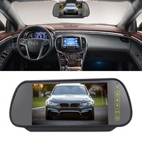 7 pouces étanche rétroviseur moniteur IR lumières vue arrière caméra de recul Vision nocturne voiture caméra de recul 1 an pour le stationnement
