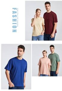 Heavy Weight Design Your Own Logo Custom 240Grams 100% Cotton T-Shirt Round Neck <b>Drop</b> Shoulder Oversized T Shirts for Men - Product Image 6