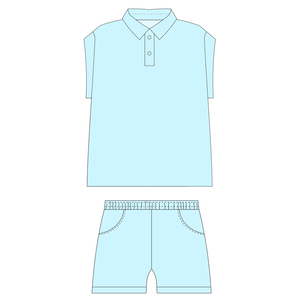 2025 New Style Casual <strong>Boys</strong> Clothing Sets Cotton Woven Short Sleeves Pants with Stand-<strong>Up</strong> Collar Solid ODM &amp; OEM Service Baby <strong>Boys</strong> - Product Image 3