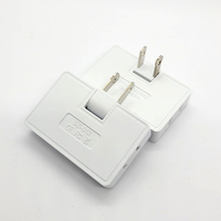 Adaptateur secteur mural plat ultra-mince à 3 voies avec prise polarisée, rallonge de prise secteur à 2 broches pivotante, prise d'extension intérieure, prise d'extension américaine