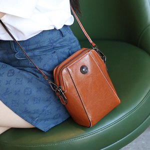 Sac à Main Cuir Véritable pour Té<span class=keywords><strong>l</strong></span>éphone Femme Mini Sacoche Organisatrice Porte-monnaie Compact Usine Grossiste - Product Image 3
