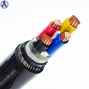 70mm 95mm 120mm low voltage armored power 4 Core Armoured Cable Aluminium copper power cable