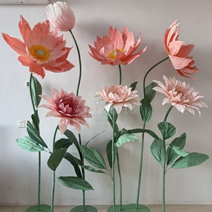 Set di Fiori Giganti Fatti a Mano in Carta Washi: Dalia, Peonia, <span class=keywords><strong>Girasole</strong></span> per Esposizioni Personalizzate e Vetrine - Product Image 2