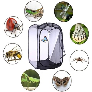 <span class=keywords><strong>Habitat</strong></span> portable pliable en maille pour animaux, idéal pour les papillons et les reptiles – Boîte pliable pour petits animaux - Product Image 1