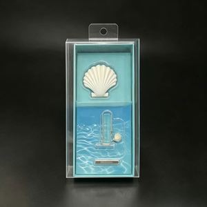 FX Luxury Transparent PET Folding <b>Display</b> <b>Case</b> with Hanging Tab for Shell Jewelry Souvenir Gift Presentation Retail Packaging - Product Image 1