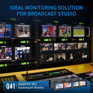 FEELWORLD Q41 Monitor de montaje en bastidor multipantalla Monitor de montaje en bastidor de vídeo profesional Quad 4,5 "2RU SDI <span class=keywords><strong>HDMI</strong></span> OEM Fábrica al por mayor - Product Image 6