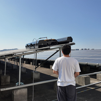 Robot nettoyeur de panneaux solaires LD-X6 Pro, moteur articulé, étanche IP67, brosse rotative, nettoyage sec et humide, 30.1 °   Angle de montée maximal