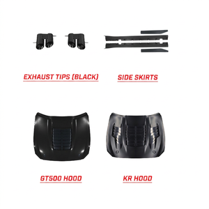 Kits de Carrocería Completos para <span class=keywords><strong>Ford</strong></span> <span class=keywords><strong>Mustang</strong></span> S550 2015-2017, Kit de Conversión de Carrocería Estilo GT500 con Alerón, Faldones Laterales y Difusor Trasero - Product Image 4