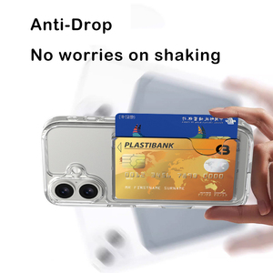 Porte-cartes magnétique antichoc en PC transparent, personnalisé avec logo, élégant et <span class=keywords><strong>portable</strong></span>, pour téléphone - Product Image 4