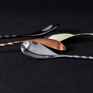 스테인레스 스틸 클래식 바텐더 바 칵테일 트위스트 믹싱 Stirrin 스푼 포크 트위스트 믹싱 스푼 - Product Image 5