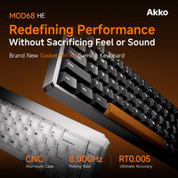 AKKO MOD68 HE Keyboard Gaming Mekanik 65% 8000Hz Polling 0.005mm RT Aluminium CNC ARGB 500Hz 10000mAh Nirkabel Hot-Swap