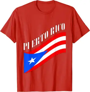 Drop Shipping Products 2023 Puerto Rican Graphic Cotton T-Shirt Print On Demand Oversized Harajuku Streetwear Tee Wholesale Tops
