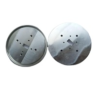 Custom CNC Machined 6061 Aluminum Round Base Plate Pressure Gauge Back Plate Multiple Mounting Holes OEM Aluminum Instrument
