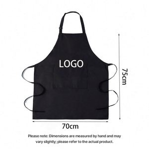 Tablier en toile personnalisé avec logo, motif imprimé, pas cher, avec poches, facile à nettoyer, en polyester imprimé - Product Image 2