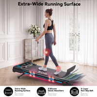 Treadmill Elektrik Walking Pad dengan Kemiringan Otomatis 1-15%, Lebar Sabuk 40 cm, Mesin Fitness di Bawah Meja untuk Home Gym, OEM Dapat Disesuaikan