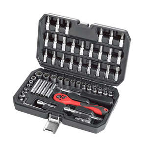 DISEN DS-100056 Kunci <strong>Sock</strong> Panjang 56Pcs Professional High Strength Steel Hand Tools Durable <strong>Wrench</strong> Socket Set - Product Image 1