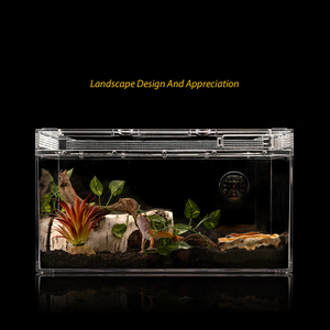 Barbarous BG Growth ZJDS-P Terrarium cylindrique en <span class=keywords><strong>verre</strong></span> pour reptiles, lézards et animaux rampants - Product Image 3