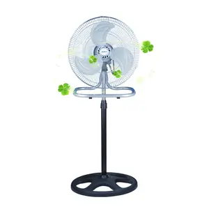 3 Trong 1 Lưỡi Kim Loại 16 / 18 Inch Công Nghiệp Điện Đứng Sàn Tường Fan