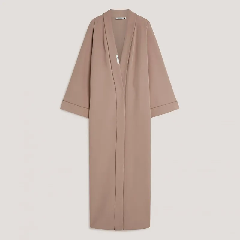 Groothandel Bescheiden Jurk Open Set Eid Moslim Dubai Etnische Islamitische Kleding Vrouwen Mode Abaya Saudi Kimono Vrouwen Vrouwen Winterjas