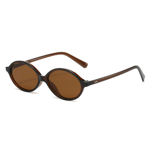 Nuevas gafas de sol Vintage de estilo coreano con lentes UV400, montura pequeña, gafas lisas, gafas de sol ovaladas <span class=keywords><strong>Nerd</strong></span> para niños - Product Image 2