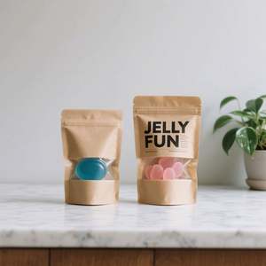 Bolsas Personalizadas Tipo Stand-up para Envasado de Alimentos Secos, Bolsas de Papel Kraft Marrón con Ventana Transparente - Product Image 5