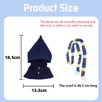 Vêtements de poupée, cape de sorcière multicolore avec écharpe, en coton et polyester, accessoires de mini-jouets de haute qualité