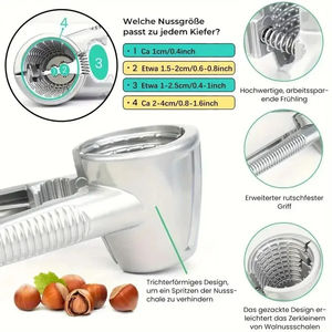 Vente en gros 1 pièce Pince à noix multifonctionnelle en métal argenté, outil de décorticage domestique pour noix, châtaignes et noisettes - Product Image 4