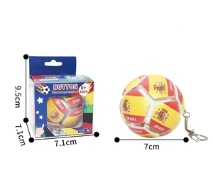 Porte-clés anti-stress personnalisé en forme de ballon de football avec drapeau national, jouet pour soulager l'anxiété et le stress, idéal pour les événements sportifs et les cadeaux - Product Image 2