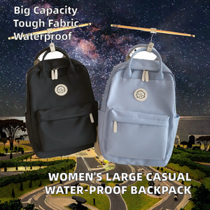 Mochila escolar de gran capacidad estilo japonés con asa suave de nailon, diseño ergonómico, cierre de cremallera y bolsillo antirrobo. - Product Image 2