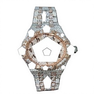 Montre de luxe pour homme en acier inoxydable 41 mm, cadran analogique saphir, fermoir pliant lumineux, design tendance - Product Image 1
