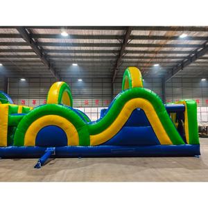 Circuito de Obstáculos Inflable <span class=keywords><strong>4</strong></span> en 1, Precio de Fábrica, Tobogán Inflable, Cama Elástica para Fiestas con Potente Soplador - Product Image 4