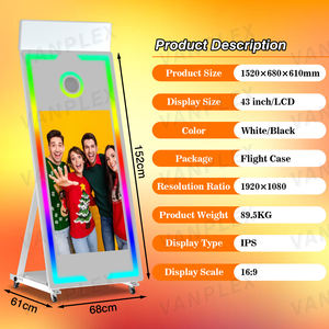 Vanplex Photomaton miroir magique grand format de 65 pouces avec écran de 32 pouces, imprimante et appareil photo intégrés, pack de transport standard pour l'aviation - Product Image 3