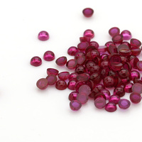 Super Star collier résistant à la chaleur bijoux fabrication de bijoux rubis Cabochons de qualité supérieure couleur rouge foncé 100% forme ronde naturelle en vrac