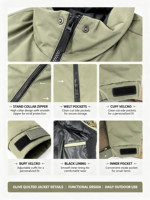 Fabricant OEM/ODM, logo personnalisé, veste d'hiver pour homme coupe-vent, veste matelassée décontractée de haute qualité à col montant