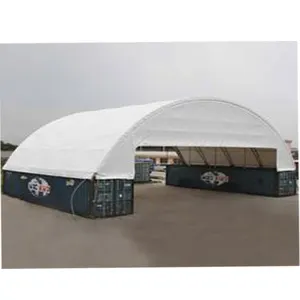 Warehouse Roof Shelter Shipping Container Canopy Metal Dome Roof 40 Foot Container Shelter