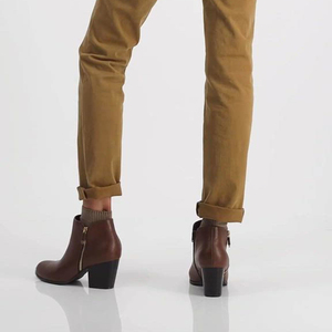 High Quality <strong>Women's</strong> Suede <strong>Ankle</strong> <strong>Boots</strong> Chunky Block <strong>Low</strong> <strong>Heel</strong> Vintage Tie Knot Booties Shoes <strong>With</strong> Side Zipper - Product Image 6