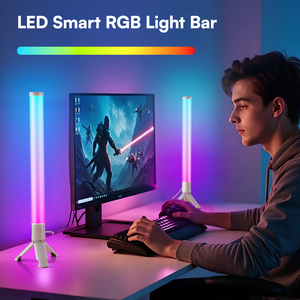 ไฟ RGBIC LED โมเดิร์นสำหรับตกแต่งห้องเล่นเกม พร้อมรีโมทคอนโทรล แสงไฟสร้างบรรยากาศสำหรับเล่นเกม ตัวโคมทำจากพลาสติก - Product Image 2