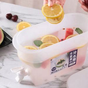 Seau à eau froide de grande capacité 3L avec robinet en plastique, distributeur de boissons froides - Product Image 4