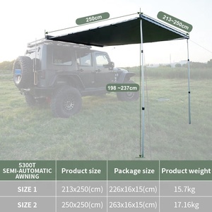 <span class=keywords><strong>Auvent</strong></span> latéral rétractable Awnlux W5300T à installation rapide, résistant aux intempéries, pour véhicules 4x4, Jeep, SUV, Overlanding - Product Image 3