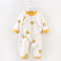 Nouveau costume une pièce bébé, vêtements rampants mignons à manches courtes et à manches longues en coton printemps et automne