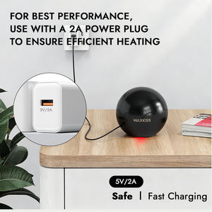 Kit de machine à cire pour l'épilation des oreilles et des lèvres avec logo personnalisé Ensemble de chauffe-cire dépilatoire au design breveté, chargement USB - Product Image 5