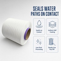 Hilo de poliéster bloqueador de agua para cable de fibra óptica, cable de telecomunicaciones, venta al por mayor directa de fábrica OEM