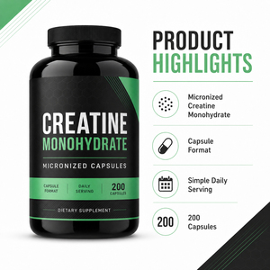 Cápsulas de Creatina Monohidrato con Electrolitos para Adultos, Marca Privada, Nutrición Deportiva, Refuerzo Inmunológico y Gestión de Energía (Gran Venta) - Product Image 3